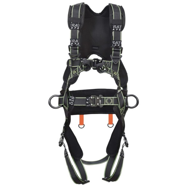 Kratos Safety extra comfort fall arrest harness Flyin 2, size M-L, with tether for work positioning