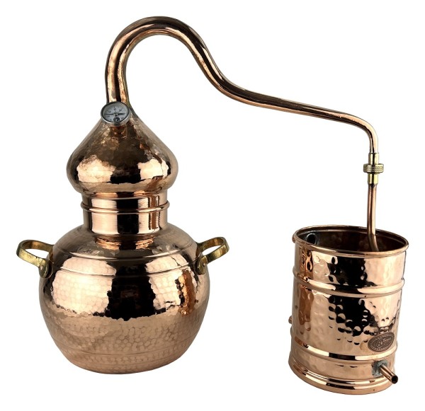 CopperGarden Destille Alembik, 5 Liter, verschweißt, mit Thermometer