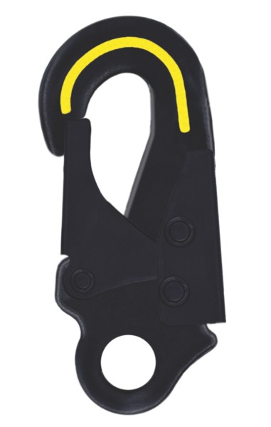 Kratos Dielectric Snap Hook, one-hand carabiner with insulating polymer coating, 15 mm gate opening, PPE