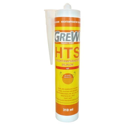 Grewi HTS high temperature silicone red, heat resistant 1-component silicone sealant, 310 ml cartridge