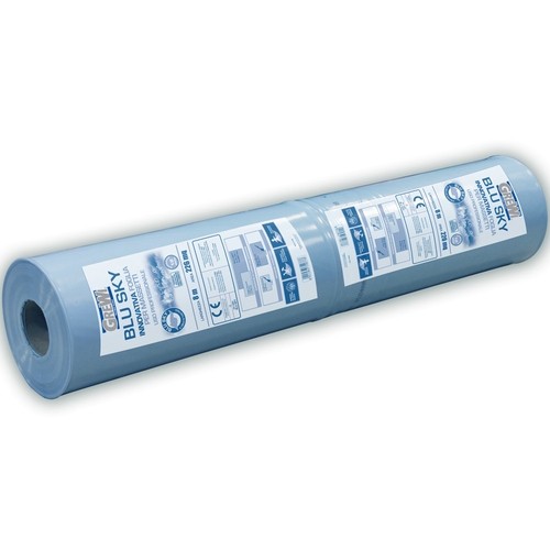 Grewi Blu Sky extra large cover sheeting ideal for storm damage, waterproofing membrane, 226 m² (approx. 8 x 28 m), waterproof, tear and puncture resistant