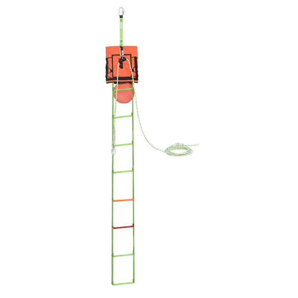 Kratos Safety rescue ladder, safety ladder EVA LAD 2 with integrated safety system, 6m
