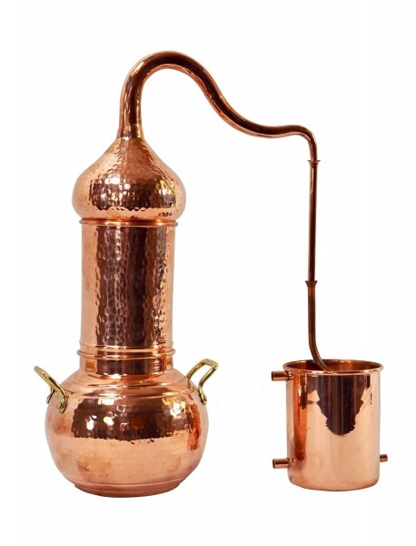 CopperGarden Destille Essence 2 Liter, meldefrei, handgeschmiedet aus Kupfer, Kolonnenbrennerei