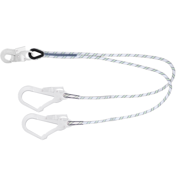 Kratos Forked Kernmantle Rope Lanyard, 1.5 mtr with connectors, EN354, PPE