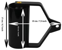 Robert Baraban Rolling Handle, 76 mm DM, 100% Stahl, Schwarz lackiert, der Powertrainer