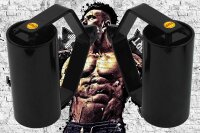 Robert Baraban Rolling Handle, 76 mm DM, 100% Stahl, Schwarz lackiert, der Powertrainer