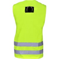 Kratos Safety Reflex 1, Auffanggurt mit hoch sichtbarer gelber Arbeitsweste, Warnweste, Sicherheitsweste mit Gurt, mehrere Taschen und Reflektorstreifen, PSA, EN361, EN471