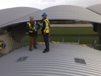 Kratos Safety Zweipunkt Auffanggurt mit hoch sichtbarer gelber Arbeitsweste, Warnweste, Sicherheitsweste mit Gurt, mehrere Taschen und Reflektorstreifen, PSA, EN361, EN471