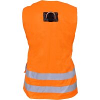Kratos Safety Zweipunkt Auffanggurt mit hoch sichtbarer orangen Arbeitsweste, Warnweste, Sicherheitsweste mit Gurt, mehrere Taschen und Reflektorstreifen, PSA, EN361, EN471