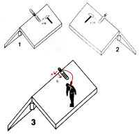 Kratos Safety Balkenwerk-Verankerungspunkt, Anschlagpunkt Holz, 1 Person, Wiederverwendbar, für Balken ab 80 x 80 mm, Verzinkter Stahl, mit Ringnägel, D-Ring, EN795
