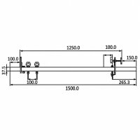 Kratos Safety Tür-Ankerstange, Türtraverse, inklusive Transporttasche, 60-125 cm, für 2 Personen, PSA, EN795