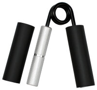 Go Strong Aluminium Handtrainer 300 lbs, für maximale Griffkraft, Unterarmtrainer mit Griffpolster, Feder aus schwarzen gehärtetem Stahl, Handmuskeltrainer