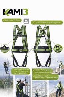 Kratos Safety Zweipunkt Auffanggurt mit Haltegurt, PSA, EN361, EN358, mit Seriennummer