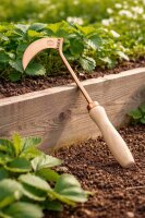 OJ Bron Kupfer Unkrautsichel Slava, schmal, Handgefertigt, Antibakteriell, Langlebige Kupferlegierung