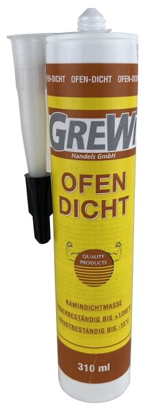 Grewi Ofen-Dicht 310ml,Hochtemperaturbeständige Abdichtung für feuerfeste Steine und Heizanlagen