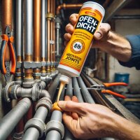 Grewi Ofen-Dicht 310ml,Hochtemperaturbeständige Abdichtung für feuerfeste Steine und Heizanlagen