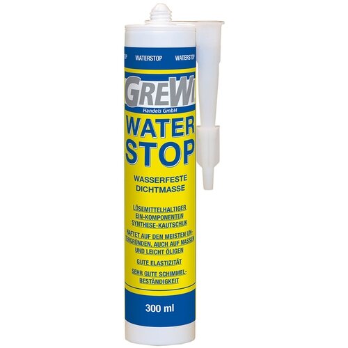 Grewi Waterstop, wasserfeste Dichtmasse, 300ml, transparent, für vielseitige Anwendungen