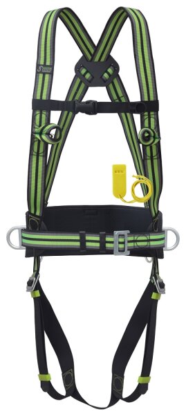 Kratos Safety Zweipunkt Auffanggurt mit Haltegurt und Signalpfeife, bis 140kg, PSA, EN358/361