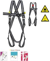 Kratos Safety flammbeständiger Auffanggurt Firefree, mit 2 Aufhängepunkte
