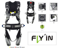 Kratos Safety Extra-Komfort Auffanggurt Flyin 2, Größe S-M, mit Haltegurt zur Arbeitsplatzpositionierung