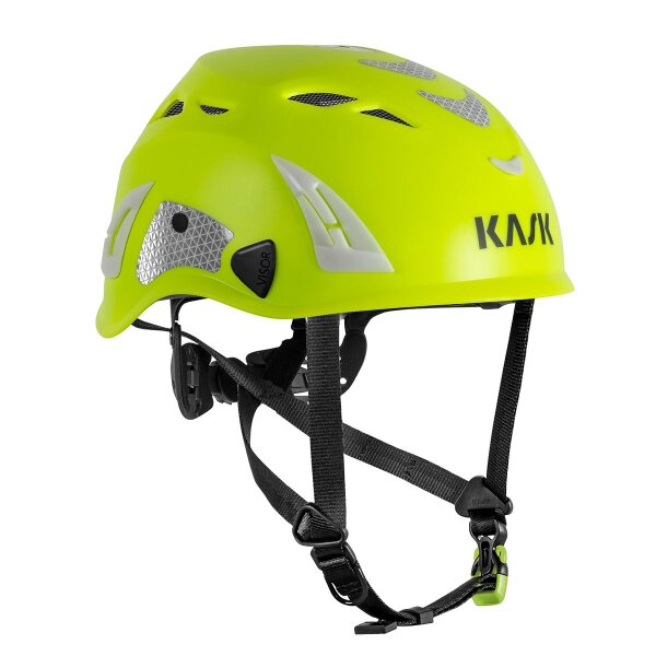 Kask Superplasma PL Hi Viz, Gelb Fluoreszierend, Schutzhelm, Industriehelm, Gr. 51-62 cm