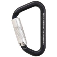Kratos Safety Aluminiumkarabiner mit Twist-Lock Automatikverschluss Vierteldrehung, Keylock Version