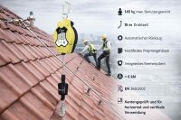 KRATOS SAFETY HELIXON-S Höhensicherungsgerät 15 m – Drahtseil 4,8 mm, EN 360, kantengeprüft, vertikal & horizontal