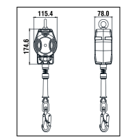 Kratos Safety HELIXON Höhensicherungsgerät 3,50...