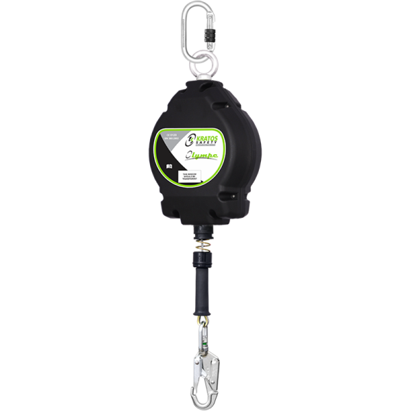 Kratos Safety OLYMPE Höhensicherungsgerät 15 m mit verzinktem Stahlseil und Aluminiumgehäuse | EN 360