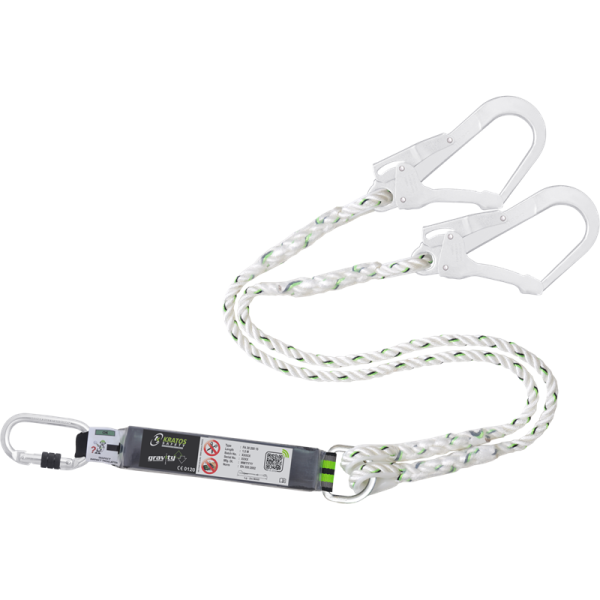Kratos Safety HOPE Y-Falldämpferseil gedreht 1,5 m