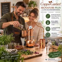 CopperGarden® SIGNATURE PLUS – 2 Liter Kolonnenbrennerei mit Thermometer | meldefrei