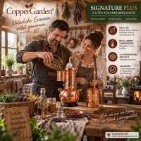 CopperGarden® SIGNATURE PLUS – 2 Liter Kolonnenbrennerei mit Thermometer | meldefrei